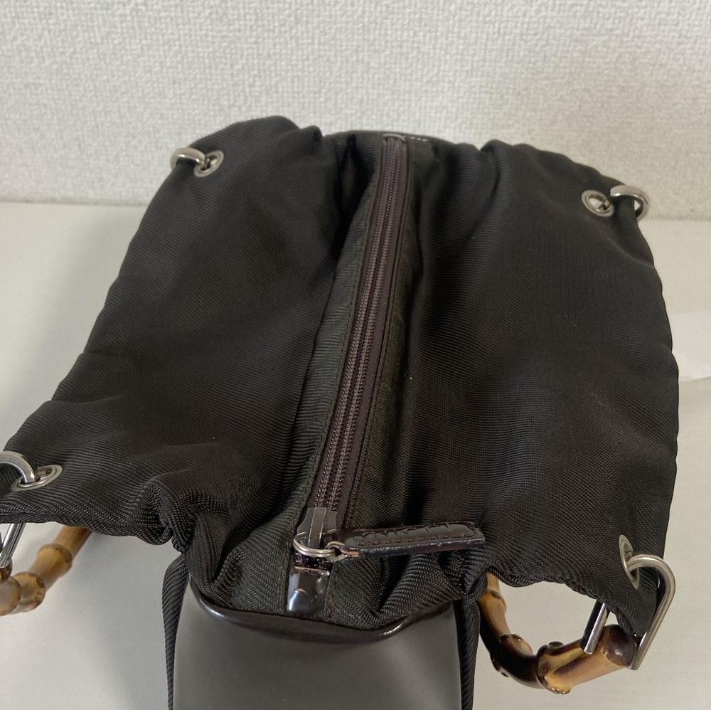 Gucci Nylon Bamboo Handle Bag - Picture 10 of 16